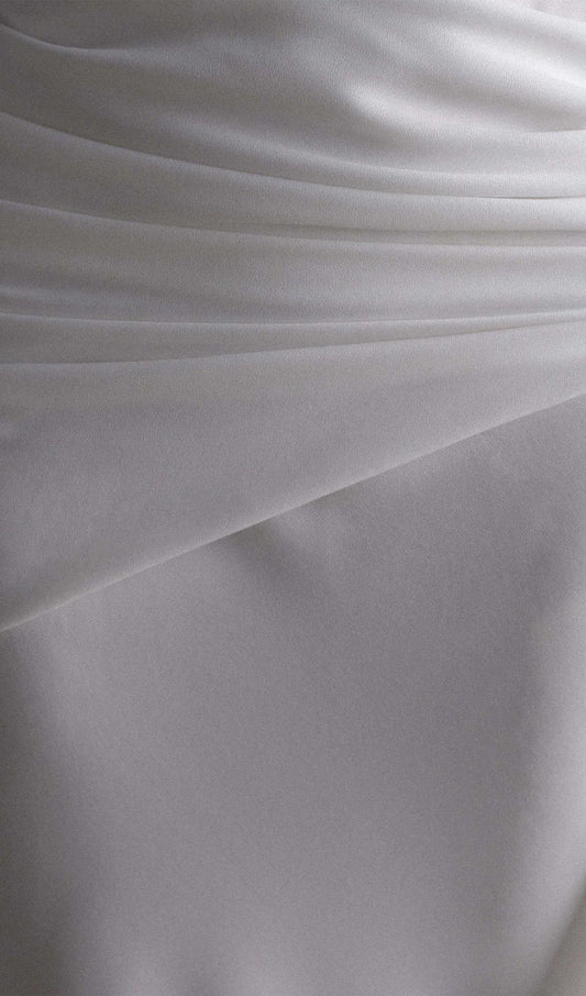 Chiffon Draped Maxi Dress