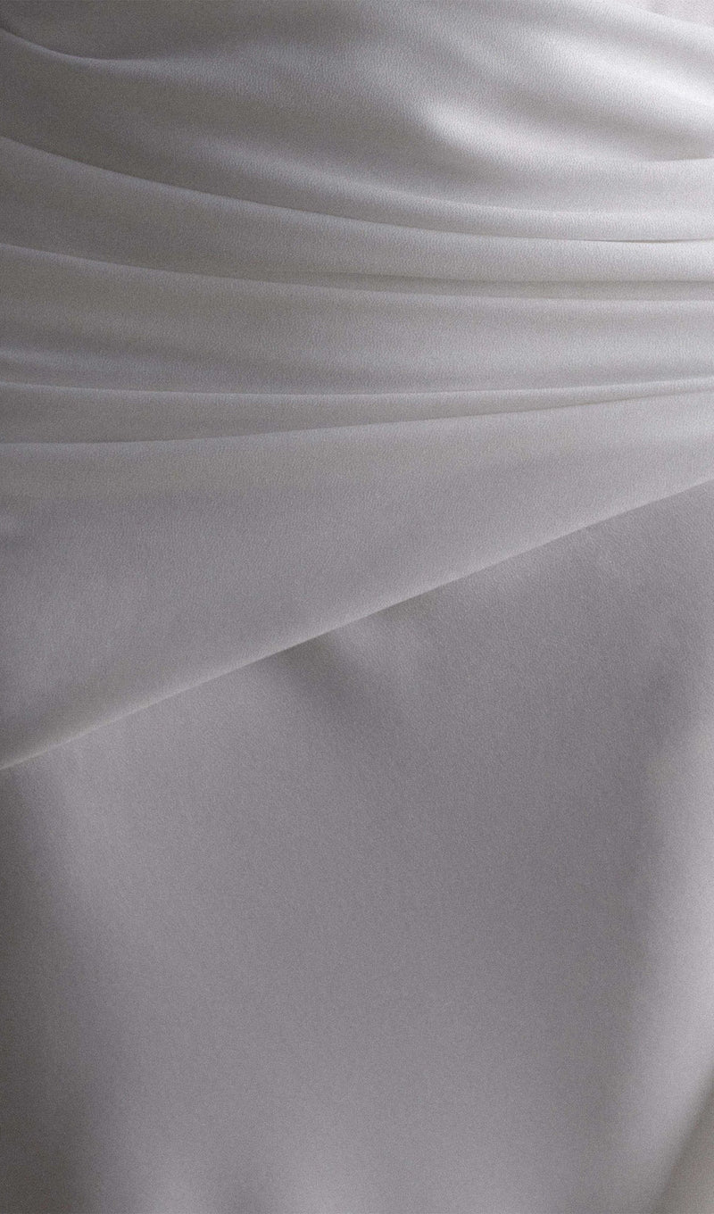 Chiffon Draped Maxi Dress