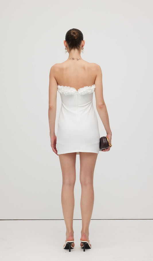 Solid Petal Mini Dress