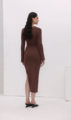 Cut Out Split Midi Dress