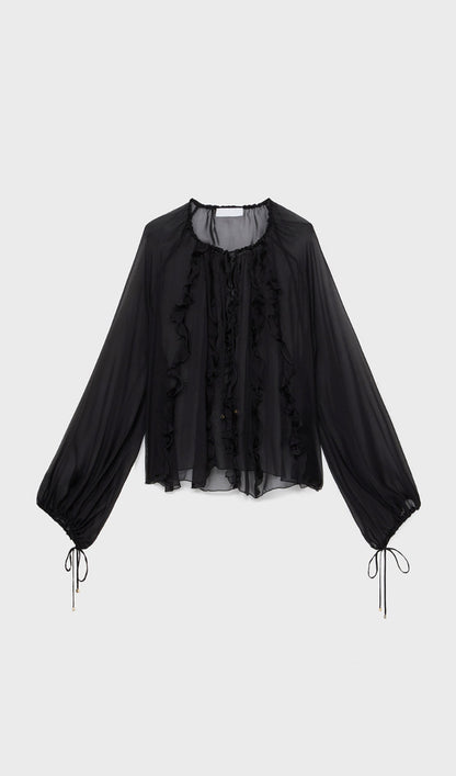 Georgette Blouse With Ruffles