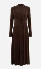 Jersey Metallic Decor Maxi Dress