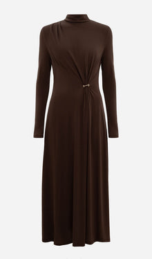 Jersey Metallic Decor Maxi Dress