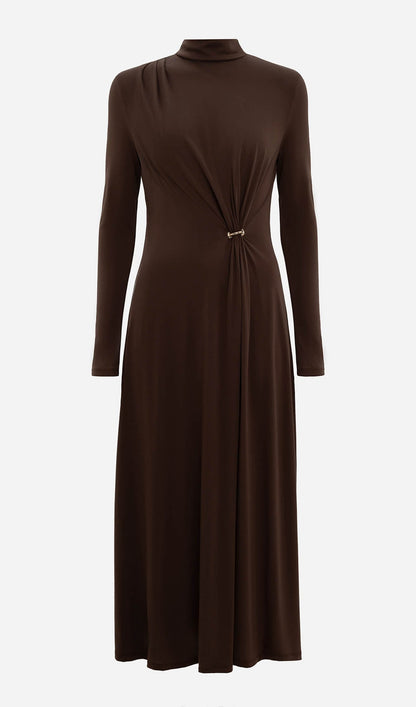 Jersey Metallic Decor Maxi Dress