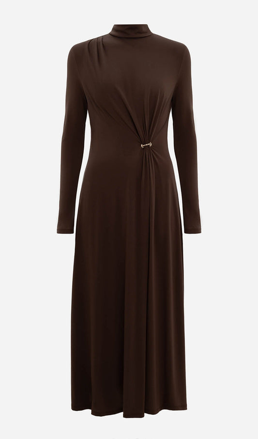 Jersey Metallic Decor Maxi Dress