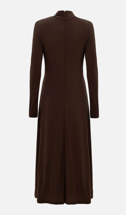Jersey Metallic Decor Maxi Dress