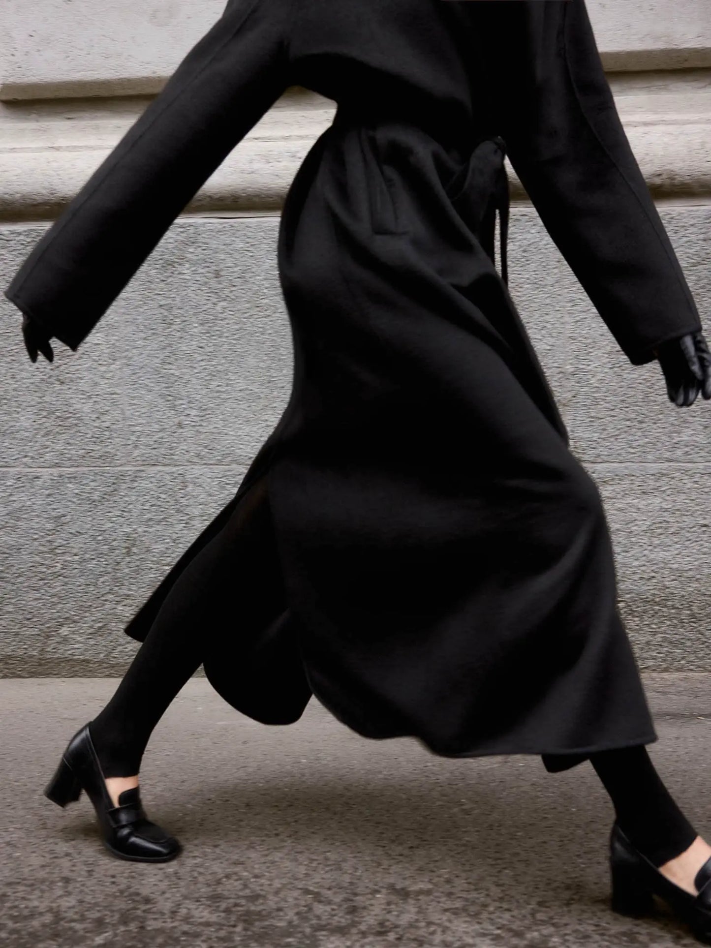 Hooded Double-Faced Wool Coat