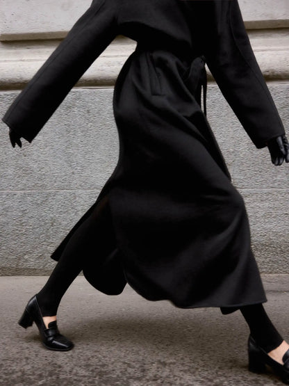 Hooded Double-Faced Wool Coat