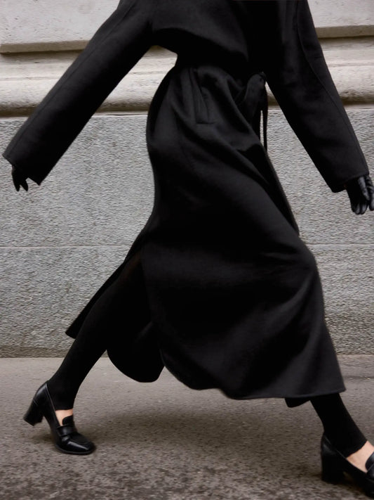Hooded Double-Faced Wool Coat