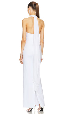 Halter Mesh Maxi Dress