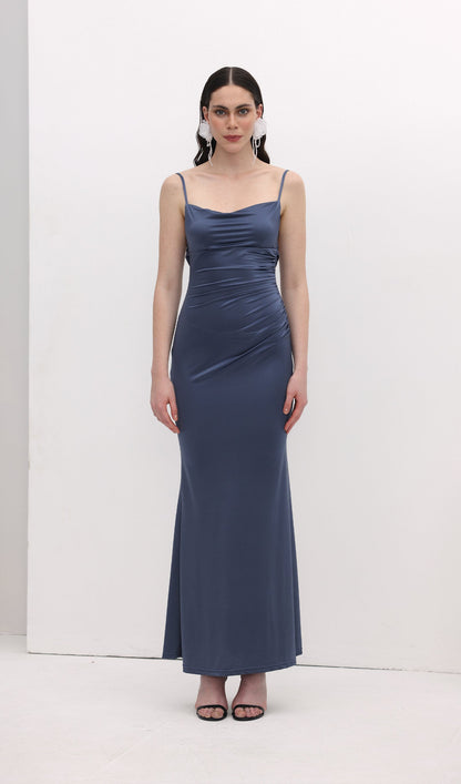 Sexy Cowl Back Maxi Dress