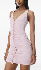 Sheer Ruffled Tank Mini Dress