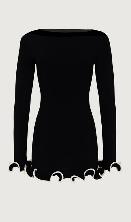 Ruffle Hem Mini Dress