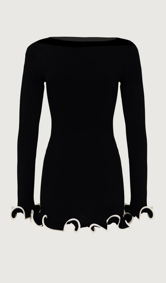 Ruffle Hem Mini Dress