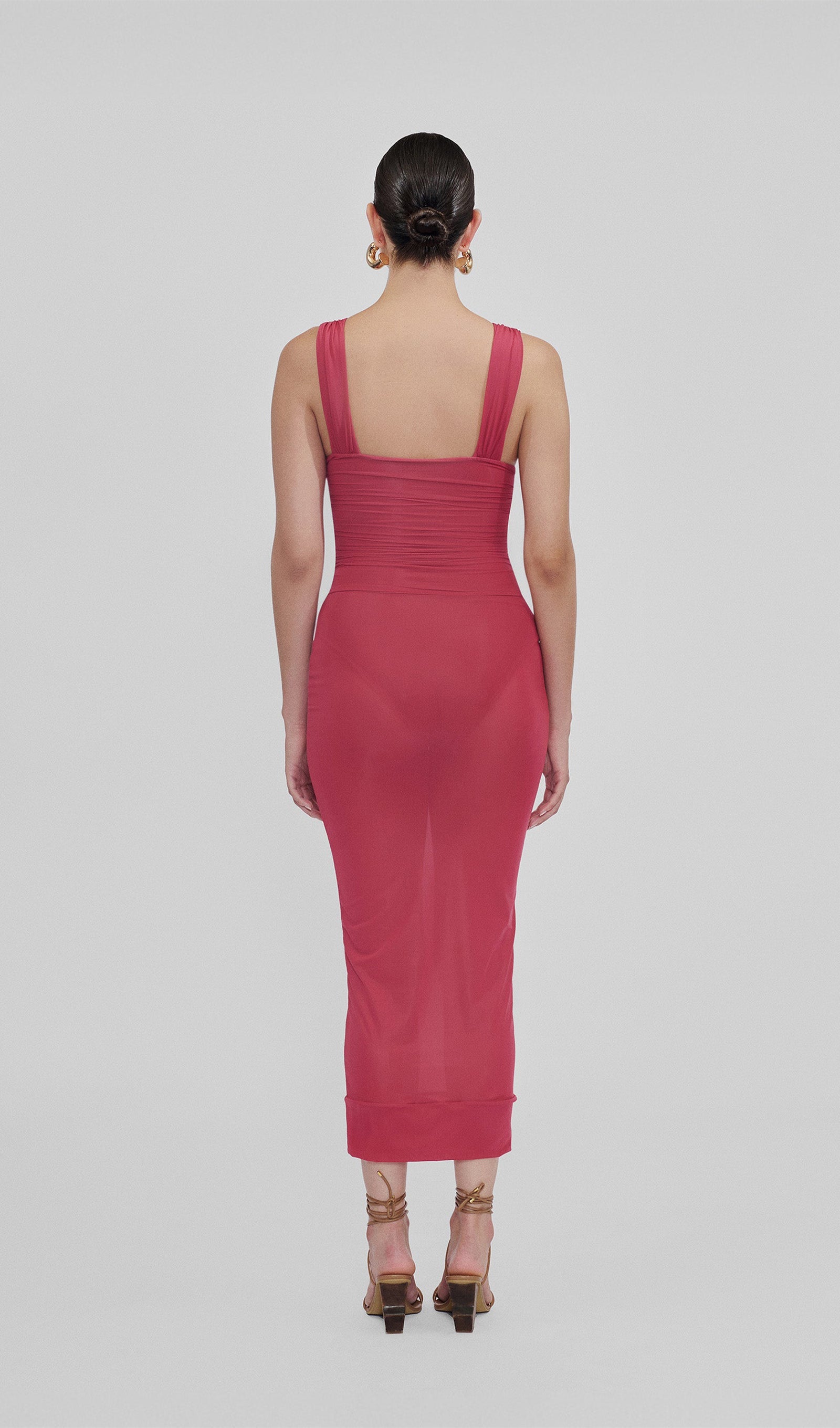 Pleated Bodysuit V Neck