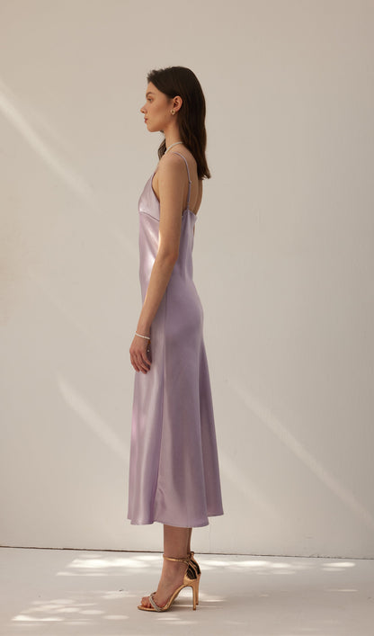 Satin Vest Midi Dress