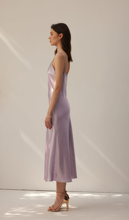 Satin Vest Midi Dress