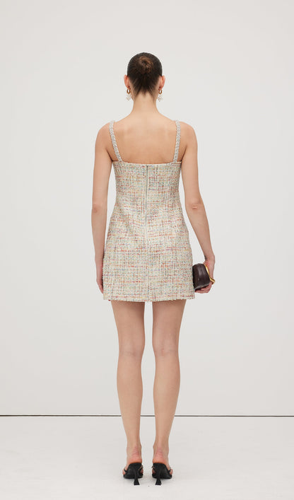 Embellished Boucle Mini Dress