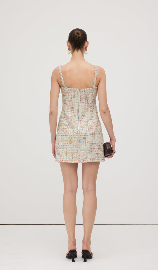 Embellished Boucle Mini Dress