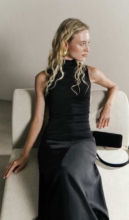 Sleeveless Fitted Maxi Dress