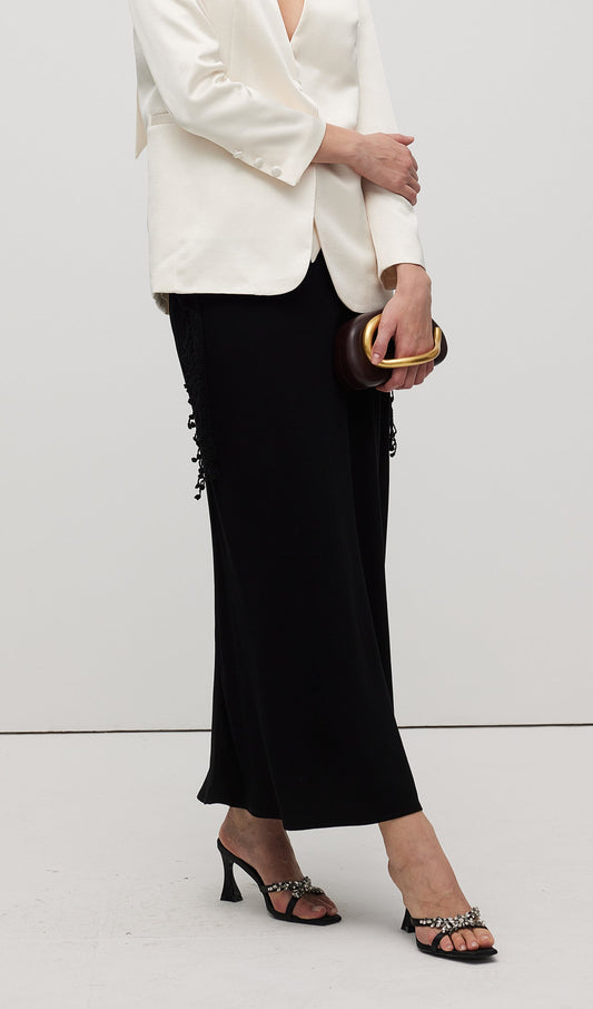 Braided Belted Maxi Skirt
