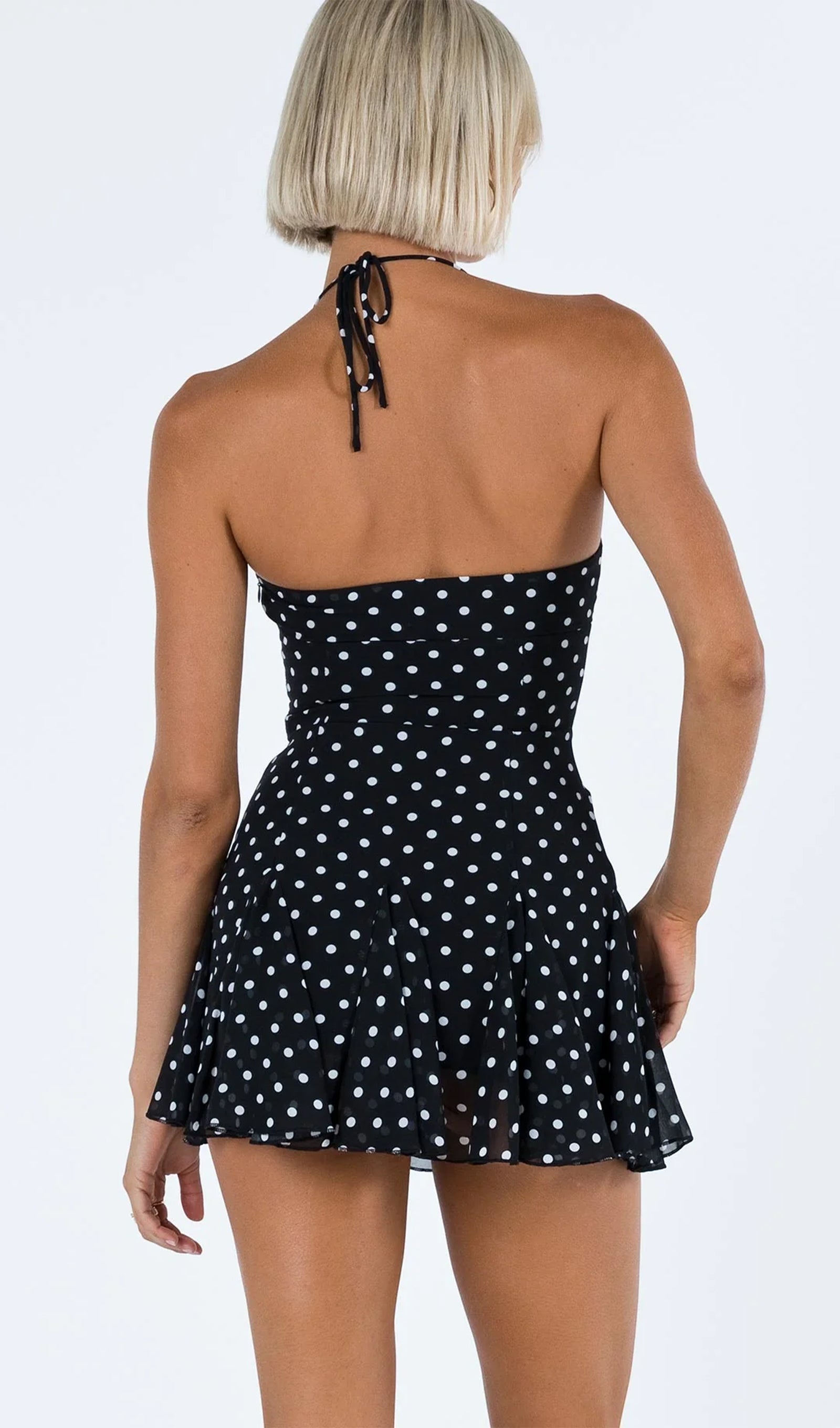 Polka Dot Ruffle Mini Dress