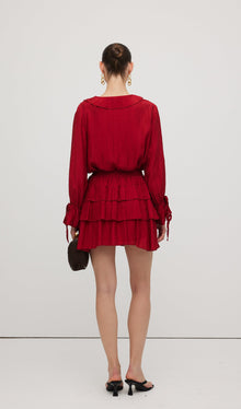 Ruffled Layered Mini Skirt Two Piece Sets