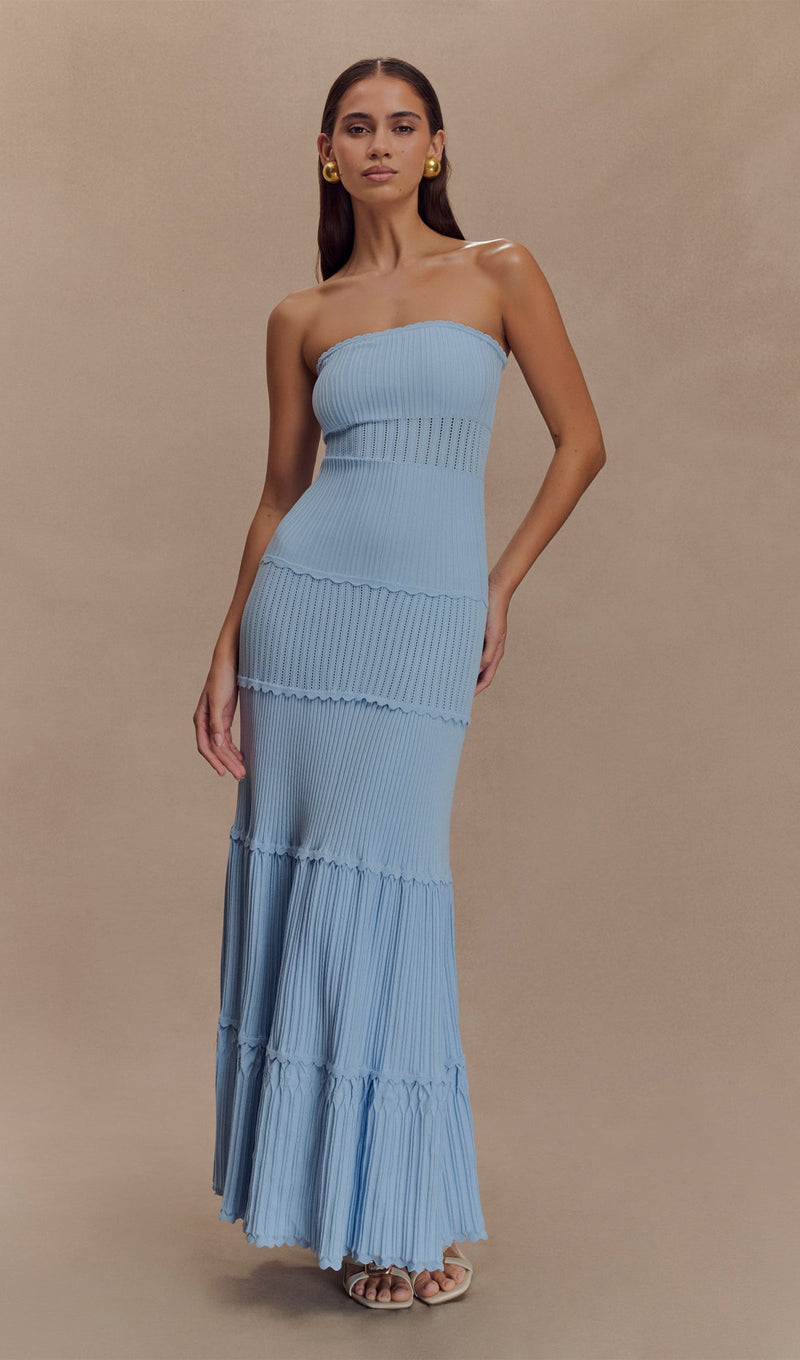 Pointelle Knit Maxi Dress