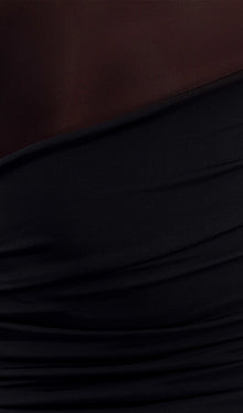 One Shoulder Mesh Maxi Dress