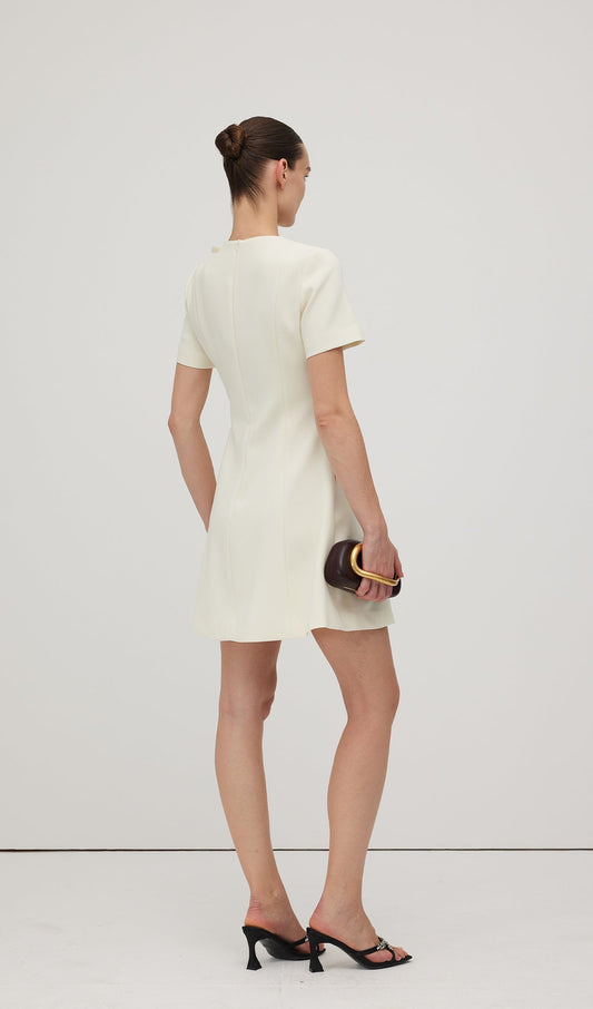 Crepe With Bow Detail Mini Dress