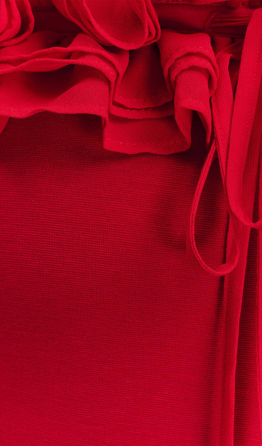 Ruffle Off Shoulder Maxi Dress