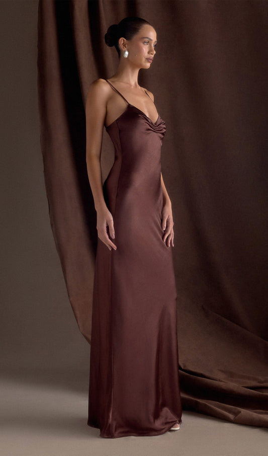 Sweetheart Satin Maxi Dress