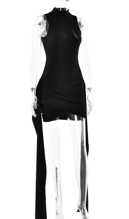 Solid Slinky Mini Dress