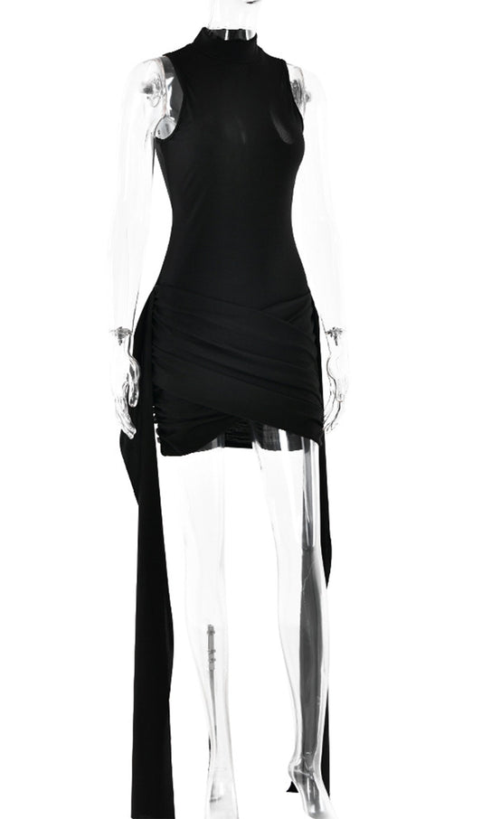 Solid Slinky Mini Dress