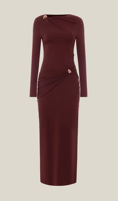 Jersey Seductive Fitted Maxi Dress