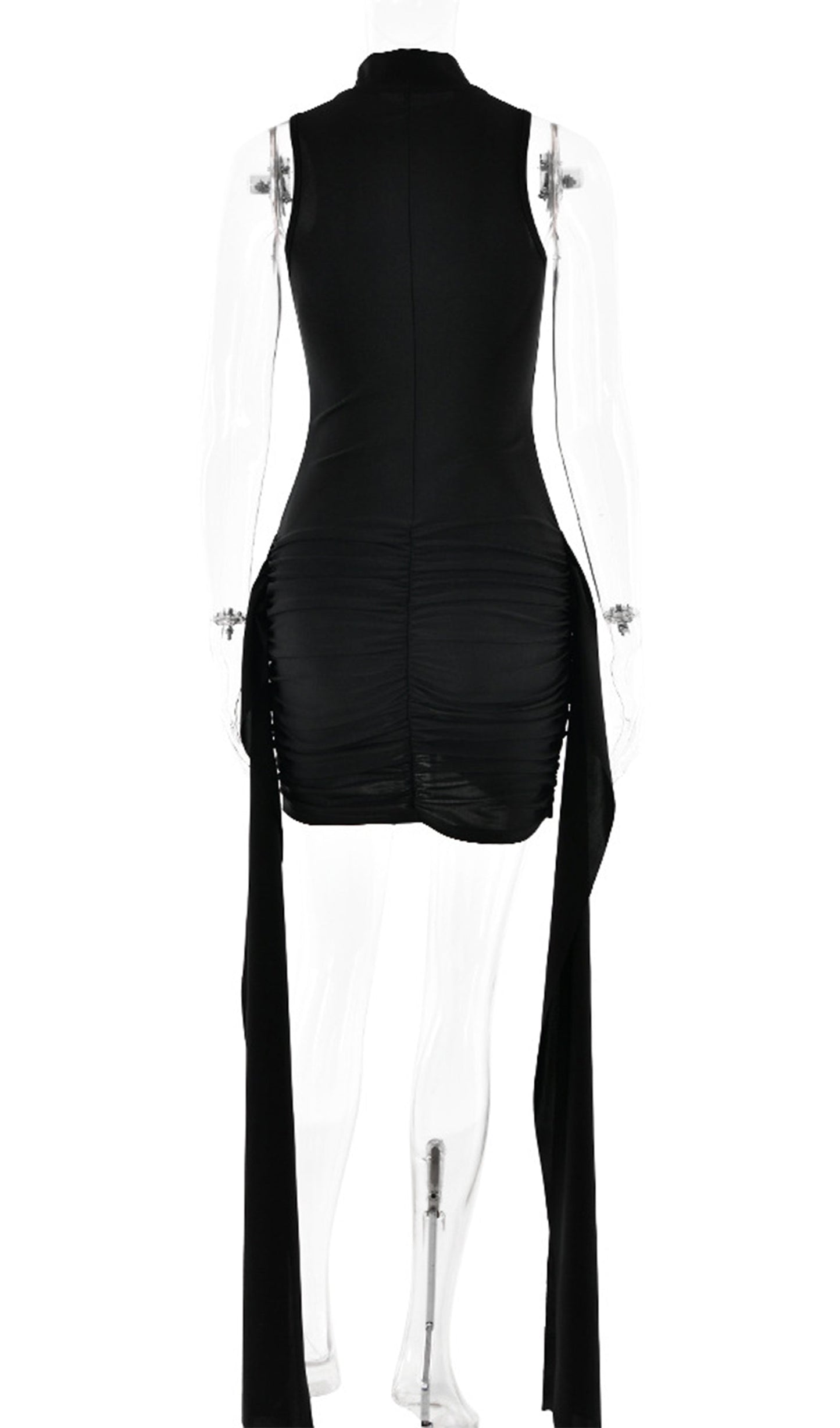 Solid Slinky Mini Dress