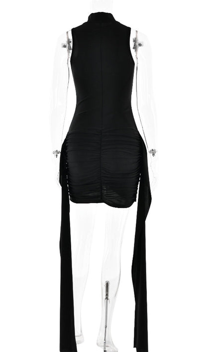 Solid Slinky Mini Dress