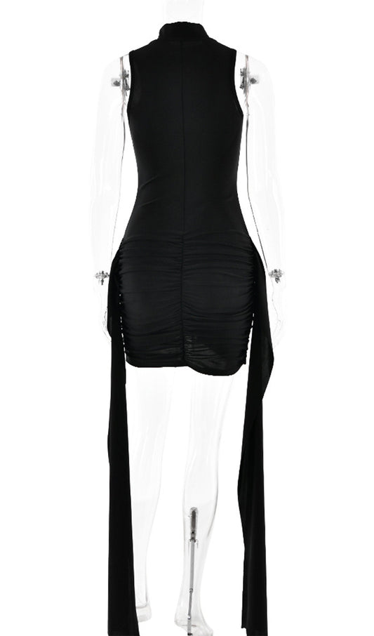 Solid Slinky Mini Dress