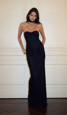 Strapless Twist Shimmery Knit Dress