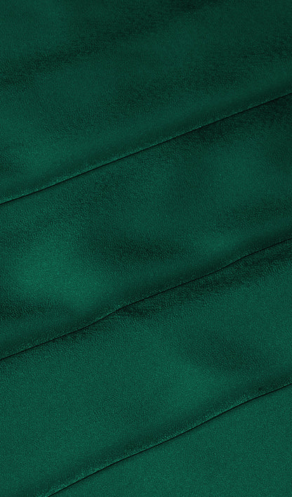 Asymmetric Satin Midi Dress