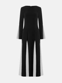 Knitted maxi dress with triangular inserts