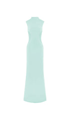 Slinky And Mesh Maxi Dress