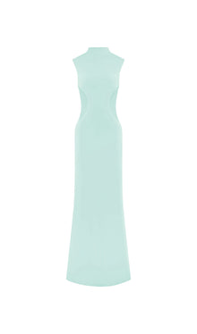 Slinky And Mesh Maxi Dress