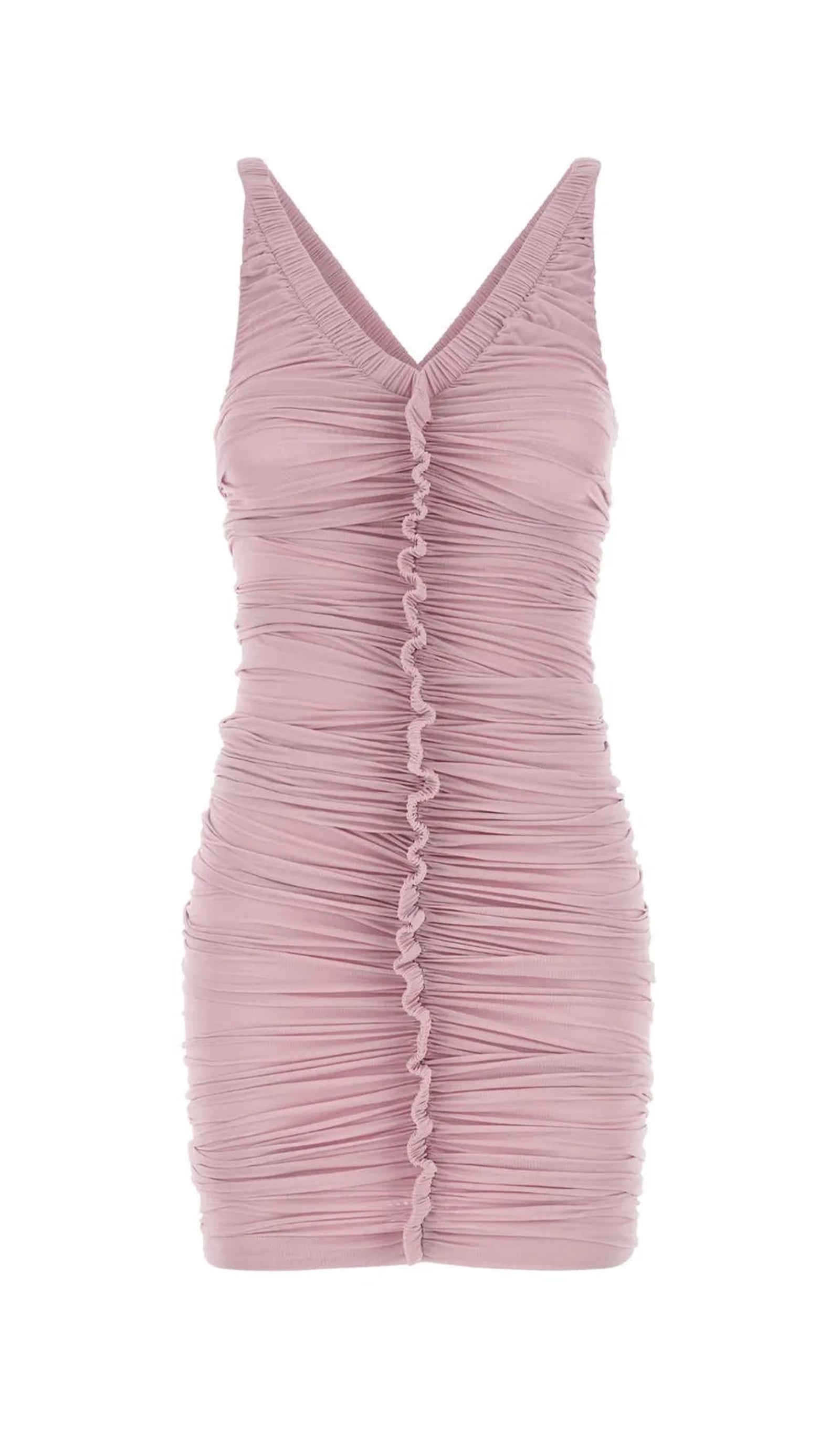 Sheer Ruffled Tank Mini Dress