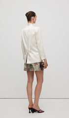 Satin V Neck Blazer