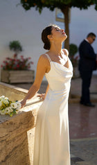 Satin Cowl-Neck Maxi Dress