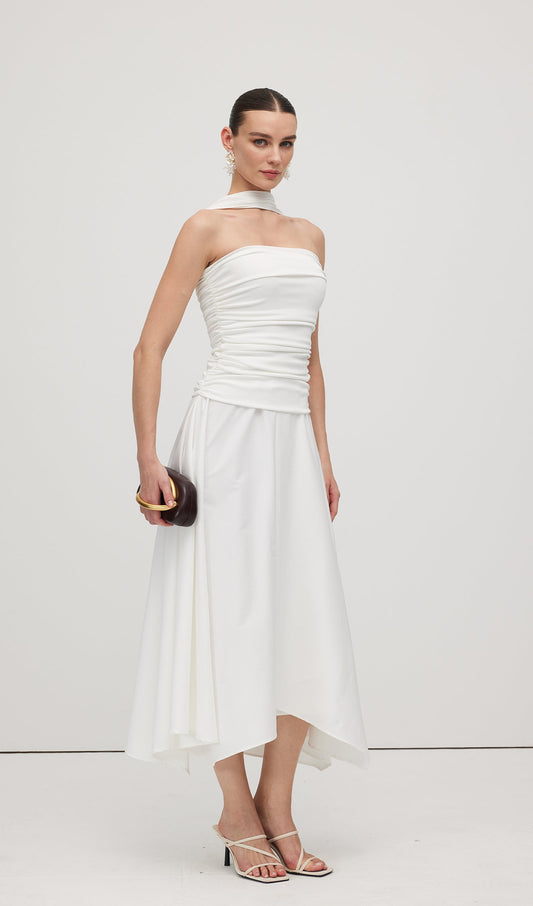 Halter Neck Tube Midi Dress