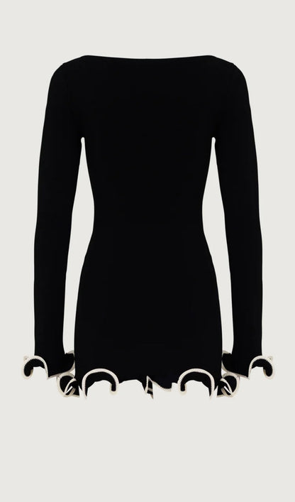 Ruffle Hem Mini Dress