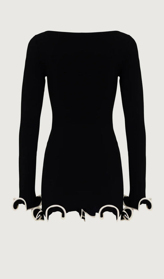 Ruffle Hem Mini Dress