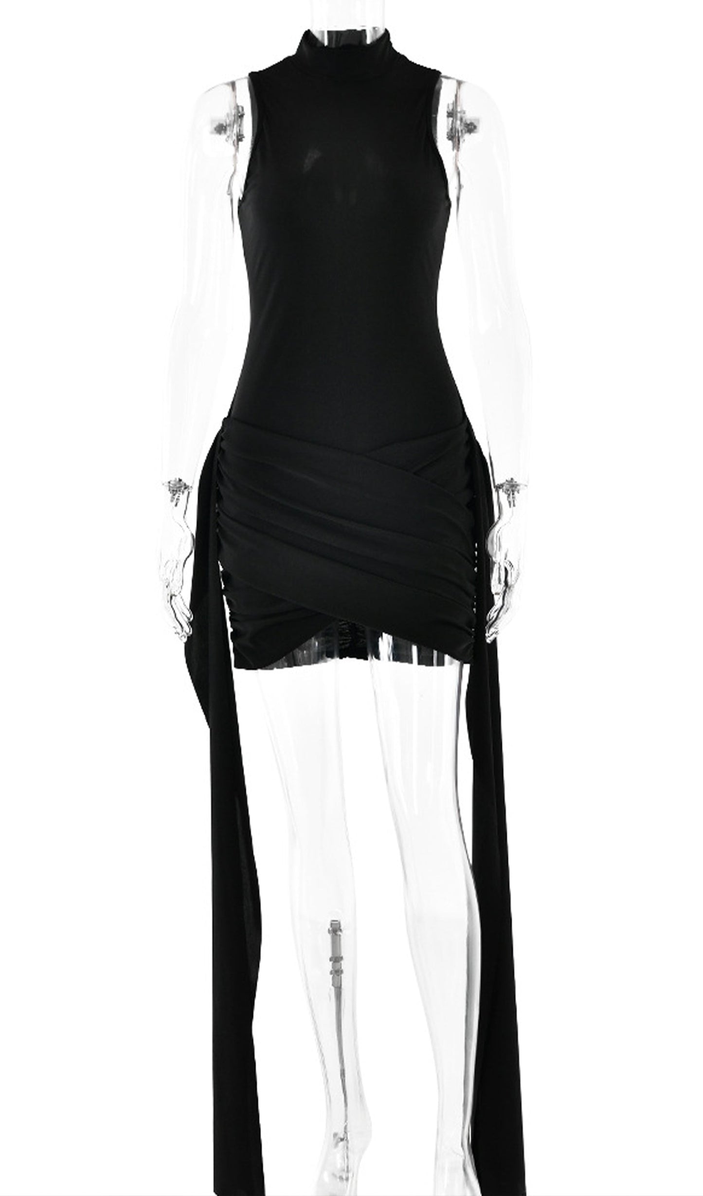 Solid Slinky Mini Dress